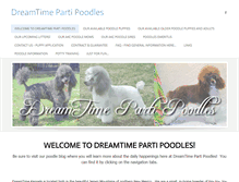 Tablet Screenshot of dreamtimepartipoodles.com